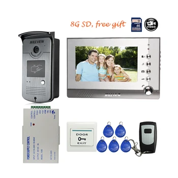 Free Shipping 7" Color TFT LCD Screen Video Door Phone Intercom Recording System + Outdoor RFID Access Doorbell Camera + 8G SD
Free Shipping 7" Color TFT LCD Screen Video Door Phone Intercom Recording System + Outdoor RFID Access Doorbell Camera + 8G SD