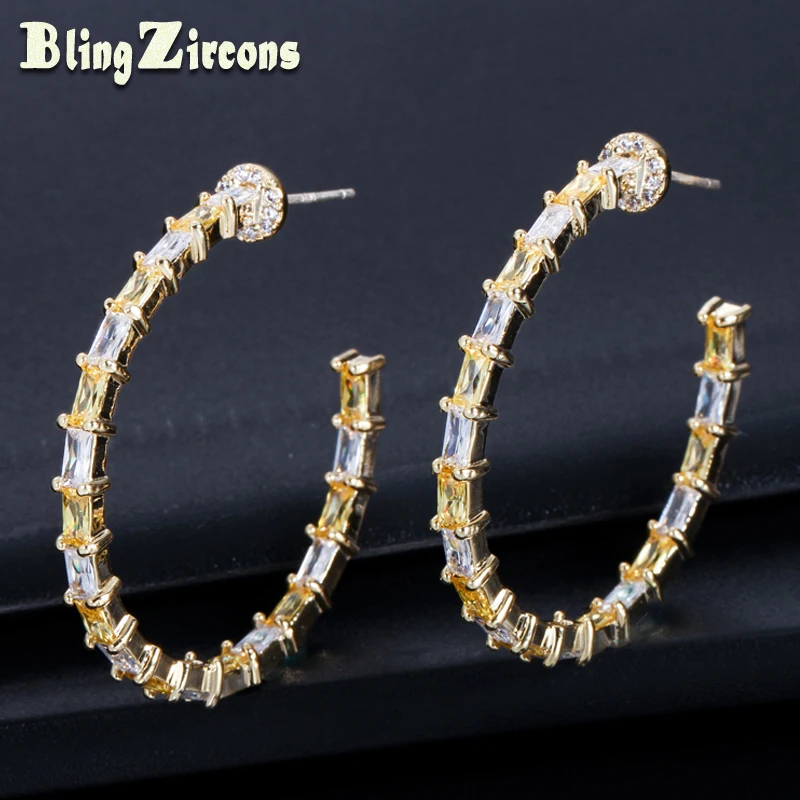 BeaQueen Sterling Silver 925 Pin Champagne Baguette Cubic Zirconia Round Circle Hoop Earrings Yellow Gold Color Jewelry E239
BeaQueen Sterling Silver 925 Pin Champagne Baguette Cubic Zirconia Round Circle Hoop Earrings Yellow Gold Color Jewelry E239