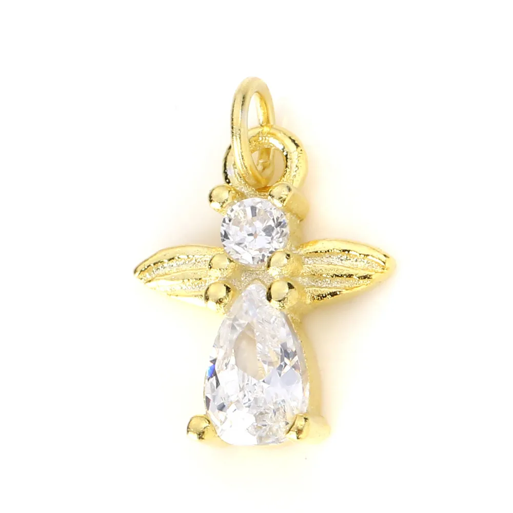 DoreenBeads Sterling Silver Charms Pendant Gold Silver Angel Clear Rhinestone DIY Findings 14mm( 4/8") x 9mm( 3/8"), 1 Piece
DoreenBeads Sterling Silver Charms Pendant Gold Silver Angel Clear Rhinestone DIY Findings 14mm( 4/8") x 9mm( 3/8"), 1 Piece