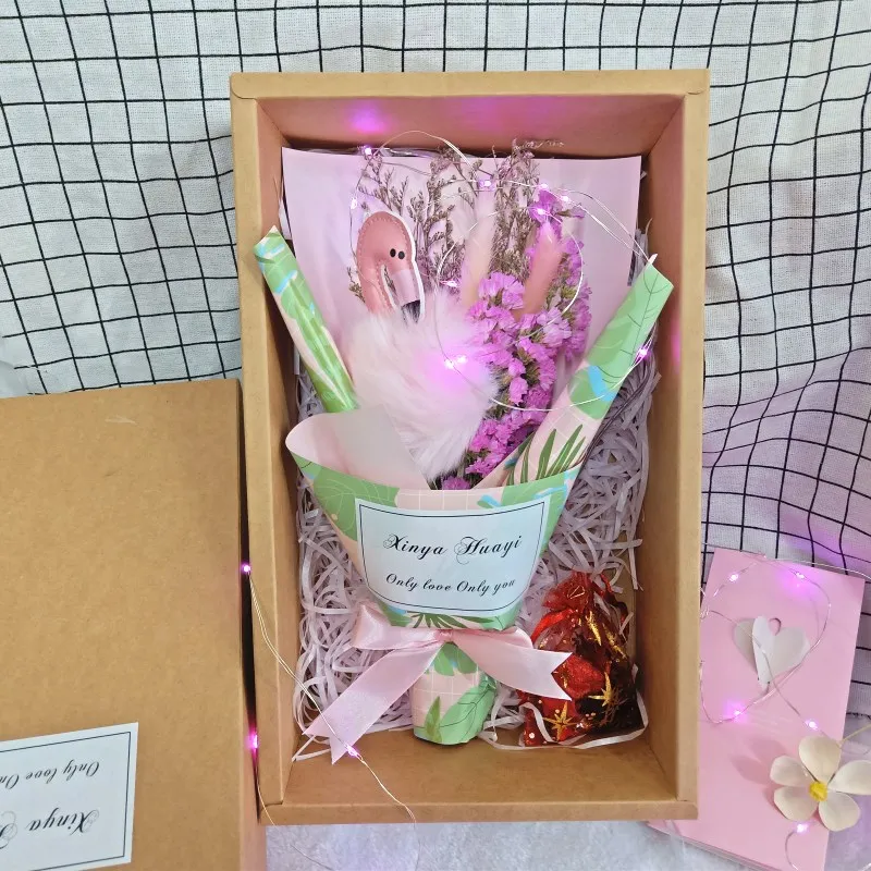 Plush Rabbit Doll Toy Flamingo Babysbreath Rose Dried Flower Bouquet Box Surprise Romantic Wedding/Graduation/Birthday Gift
Plush Rabbit Doll Toy Flamingo Babysbreath Rose Dried Flower Bouquet Box Surprise Romantic Wedding/Graduation/Birthday Gift