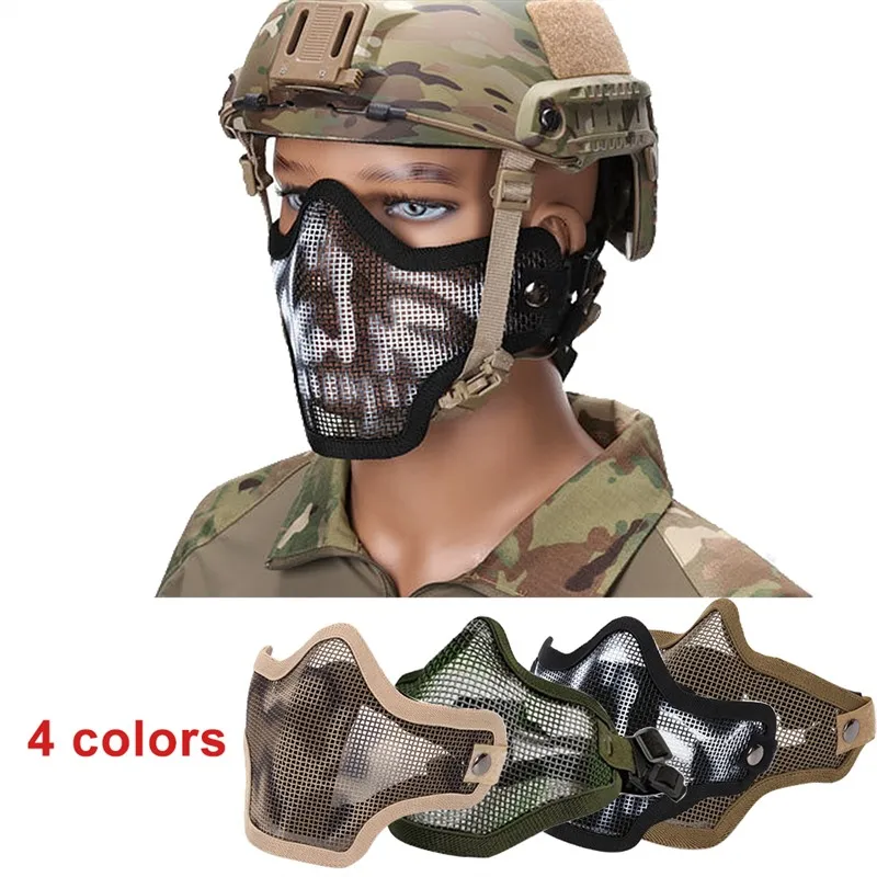 Airsoft Mask Tactical Mesh Mask Airsoft mask Shooting games mask Camo Half Face Protective Lower Mask Adult Breathable
Airsoft Mask Tactical Mesh Mask Airsoft mask Shooting games mask Camo Half Face Protective Lower Mask Adult Breathable