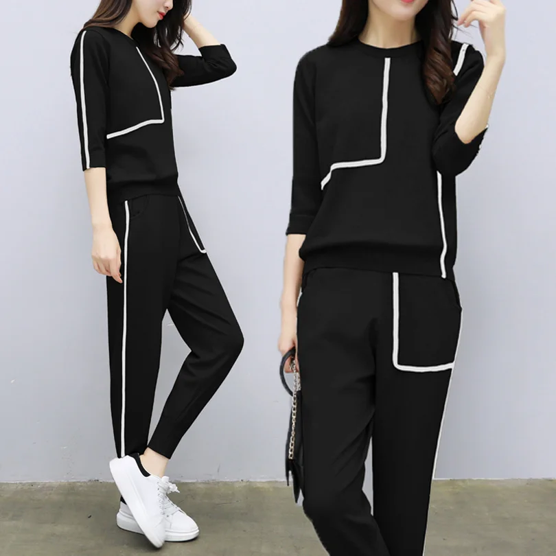 Taotrees Tracksuit Women 2 Two Piece Set Sweater Top+Pants Knitted Suit O Neck Knit Set Women Outwear Female Pants Suit
Taotrees Tracksuit Women 2 Two Piece Set Sweater Top+Pants Knitted Suit O Neck Knit Set Women Outwear Female Pants Suit