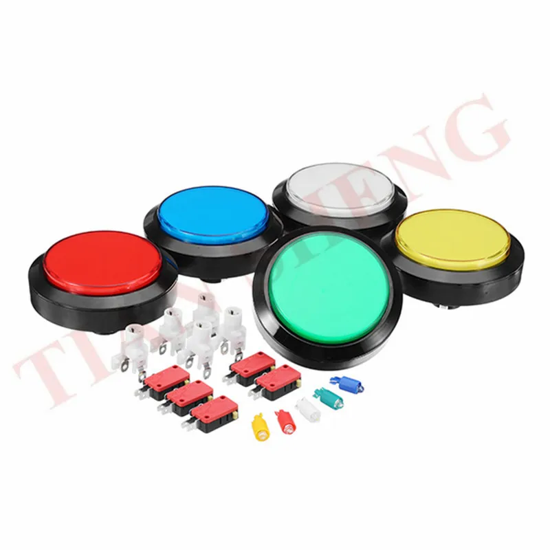2PCS 100mm Big Round Push Button LED Illuminated with Microswitch for DIY Arcade Game Machine Parts 12V Large Dome Light Switch
2PCS 100mm Big Round Push Button LED Illuminated with Microswitch for DIY Arcade Game Machine Parts 12V Large Dome Light Switch