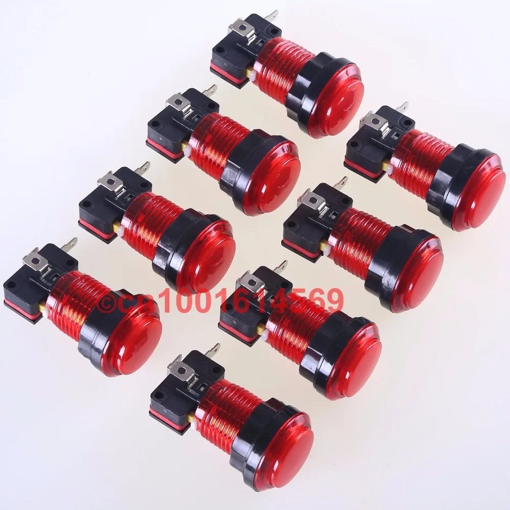 Reyann 8pcs/lot 30mm 5V Arcade LED illuminate Round Button For Arcade Game & MAME DIY & Raspberry PI Retropie 3B 5 Color - Red
Reyann 8pcs/lot 30mm 5V Arcade LED illuminate Round Button For Arcade Game & MAME DIY & Raspberry PI Retropie 3B 5 Color - Red