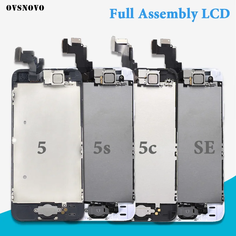 Full Assembly LCD for iPhone 5s 5c 5 touch Screen Complete Display for iphone SE Digitizer Replacement +Front Camera Home Button
Full Assembly LCD for iPhone 5s 5c 5 touch Screen Complete Display for iphone SE Digitizer Replacement +Front Camera Home Button