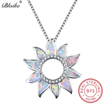 Blaike White/Blue Fire Opal Cute Sunflower Pendants S925 Sterling Silver Rainbow Stone Zircon Birthstone Necklaces For Women New
Blaike White/Blue Fire Opal Cute Sunflower Pendants S925 Sterling Silver Rainbow Stone Zircon Birthstone Necklaces For Women New
