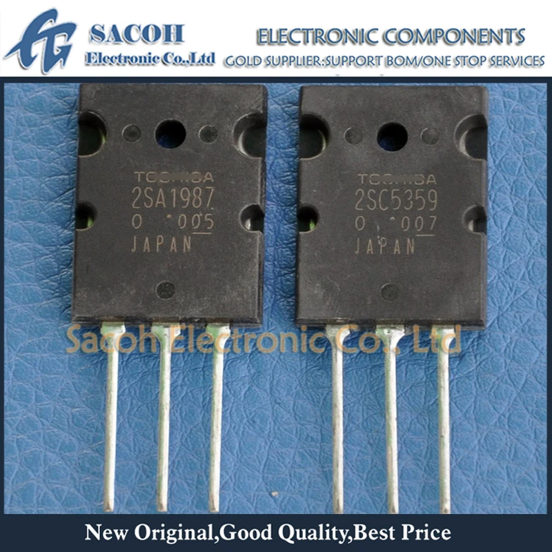 Free Shipping 10Pairs 2SA1987 2SC5359 TO-3PL 15A 230V NPN + PNP Power Audio Amplification Transistor
Free Shipping 10Pairs 2SA1987 2SC5359 TO-3PL 15A 230V NPN + PNP Power Audio Amplification Transistor