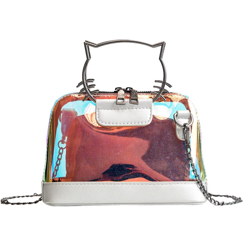 Chain Laser Transparent Women Bags Cat Handle Shell Bags Fashion Ladies Messenger Bags Luxury Handbags Women Bags Designer Bolsa
Chain Laser Transparent Women Bags Cat Handle Shell Bags Fashion Ladies Messenger Bags Luxury Handbags Women Bags Designer Bolsa