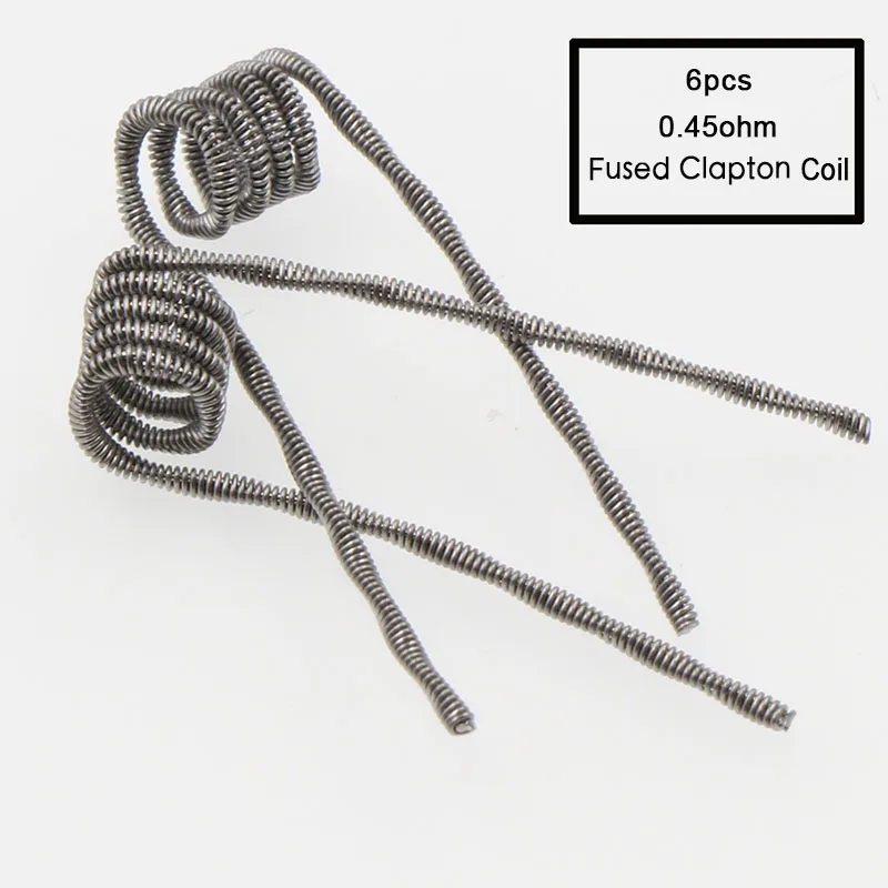 XFKM 8 in 1 Prebuilt Coil Clapton Coil Alien Tiger Hive Quad Flat twisted Fused Heating Wire for Vape DIY E Cig Premade Coil