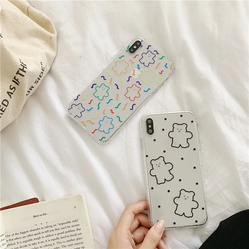 INS Korean Cute Candy Color Bear Phone Case For iPhone XS MAX XR X 6 6SPlus 7 8Plus Back Cover Cartoon Transparent Soft TPU Case
INS Korean Cute Candy Color Bear Phone Case For iPhone XS MAX XR X 6 6SPlus 7 8Plus Back Cover Cartoon Transparent Soft TPU Case