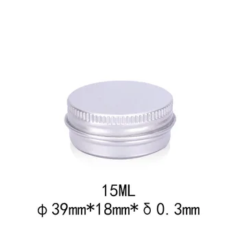 

15ml Aluminium Balm Tins pot Jar 15g Comestic Containers with Screw Thread Lip Balm Gloss Candle Packaging