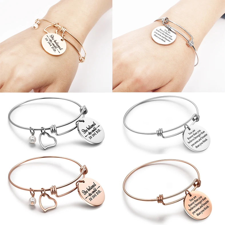 DALARAN New Lettering Titanium Steel Adjustable Bracelet 2 Two-Color Fashion Wild Jewelry Women Holiday Gift 2019 Charm Bracelet
DALARAN New Lettering Titanium Steel Adjustable Bracelet 2 Two-Color Fashion Wild Jewelry Women Holiday Gift 2019 Charm Bracelet