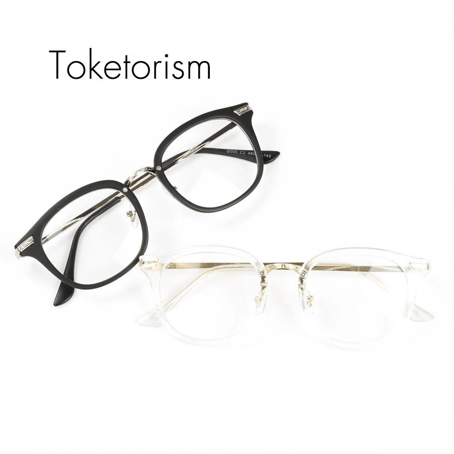 Toketorism vintage classic clear transparent glasses frame retro optical eyeglasses frame for women and men
Toketorism vintage classic clear transparent glasses frame retro optical eyeglasses frame for women and men