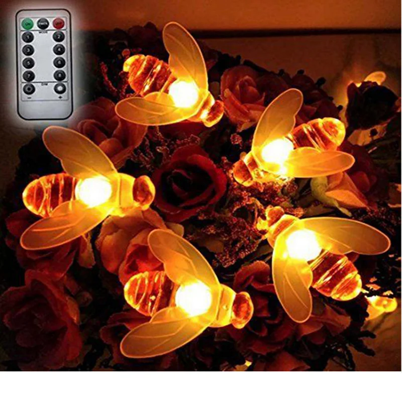 5m 50led Bee LED Light Fairy String Holiday Lights Christmas ornaments AA Battery Party Christmas Garland Decoration Fairy Light
5m 50led Bee LED Light Fairy String Holiday Lights Christmas ornaments AA Battery Party Christmas Garland Decoration Fairy Light