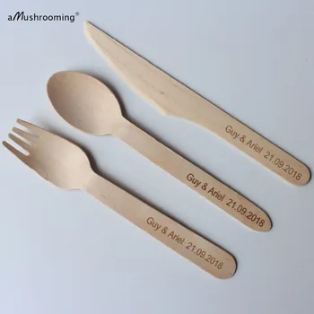 100pieces Personalized Wooden Spoons Forks Knives Wood Party Utensils Party Cutlery Wedding Party Baby Shower Tea Party
100pieces Personalized Wooden Spoons Forks Knives Wood Party Utensils Party Cutlery Wedding Party Baby Shower Tea Party