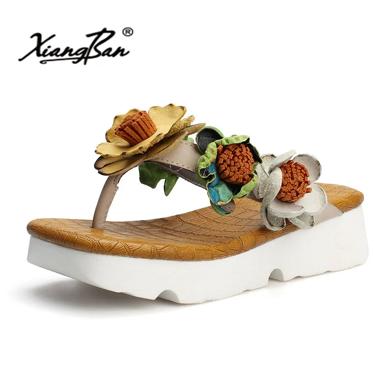 Xiangban summer leather women's sandals & flip flops cowhide platform sandals and slippers bohemian style
Xiangban summer leather women's sandals & flip flops cowhide platform sandals and slippers bohemian style