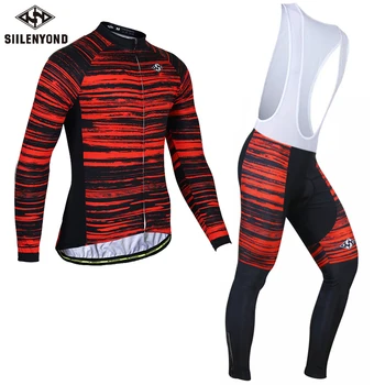 SIILENYOND Cycling jersey Winter Men's Set Thermal Fleece long bib Cycling Set GEL Pad MTB Bicycle Clothing Bike Clothes suits 
SIILENYOND Cycling jersey Winter Men's Set Thermal Fleece long bib Cycling Set GEL Pad MTB Bicycle Clothing Bike Clothes suits