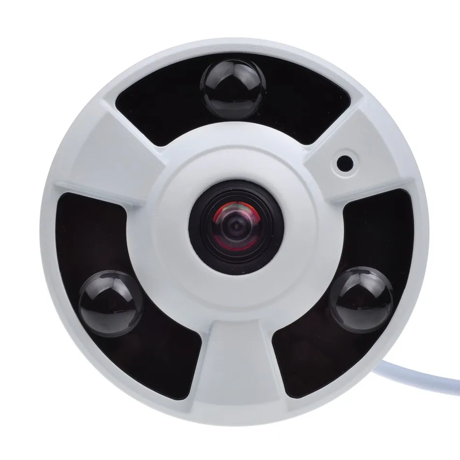 720P IP Camera (POE) Onvif Fisheye Panorama Lens IR Night Vision HD Security CCTV 2MP 180 Degree View P2P XMEye | Безопасность и