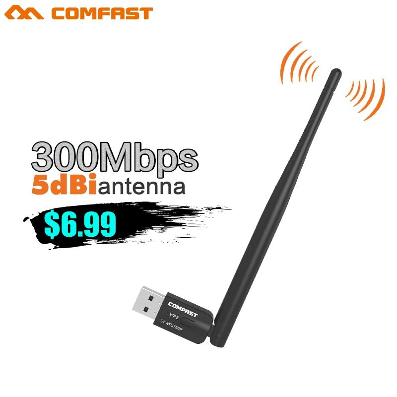 300 Мбит USB Адаптер Беспроводной Сети WiFi Сетевой Карты RTL8192 ЕС С 5dBi Антенна для