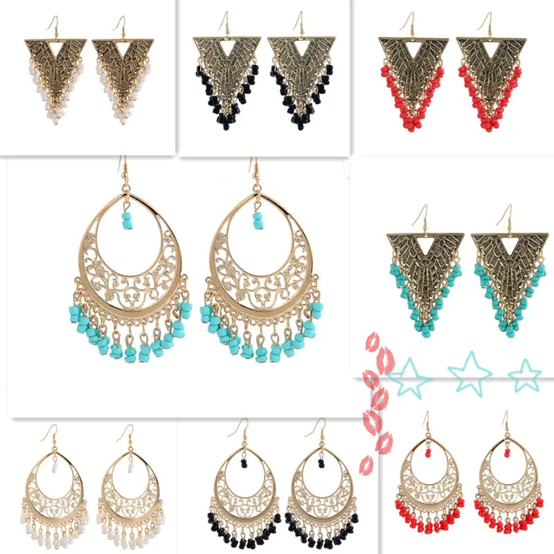 Fashion Bohemian Tassel Dangle Earrings Ethnic Flowers Crystal Drop Earring Fine Statement Jewelry for Teens Girls
Fashion Bohemian Tassel Dangle Earrings Ethnic Flowers Crystal Drop Earring Fine Statement Jewelry for Teens Girls
