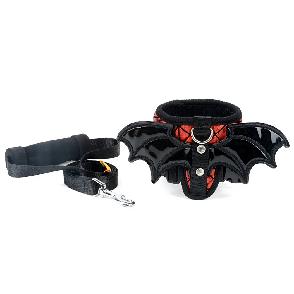 

Stylish Bat Wings Vest Harness and Leash with Handle for Small Dog Cat Boy Mesh Padded No Pull Walking Adjustable