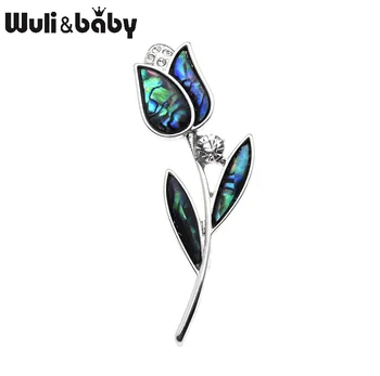 Wuli&Baby Natural Abalone Shell Tulip Brooches For Women Alloy Metal Flower Brooch Pins Gift Quality Jewelry Accessories
Wuli&Baby Natural Abalone Shell Tulip Brooches For Women Alloy Metal Flower Brooch Pins Gift Quality Jewelry Accessories