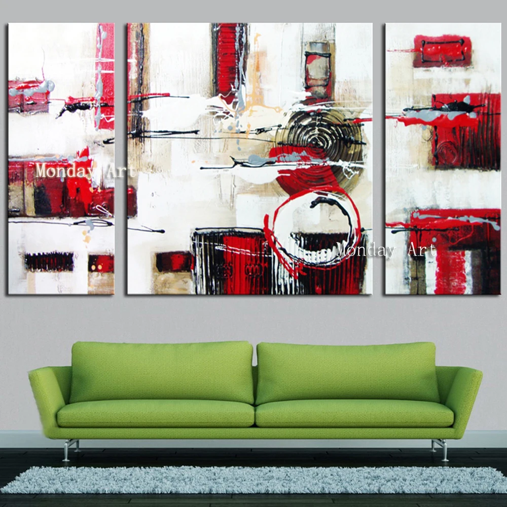 Hand-Painted-Unframed-Modern-Texture-Abstract-Canvas-Oil-Painting-Home-Decoration-Wall-Art-Pictures-Three-Pictures 1