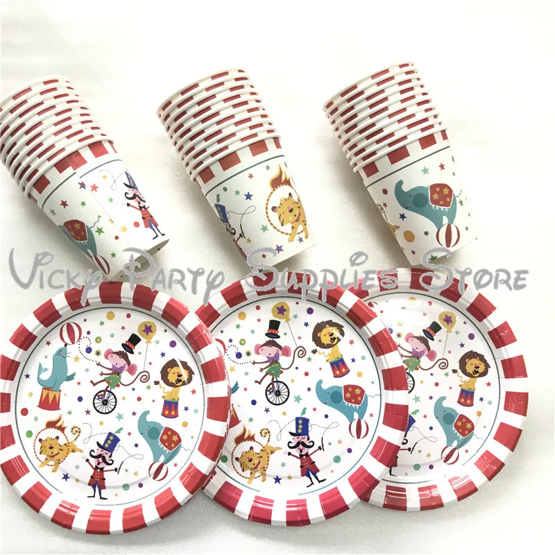 60pcs/lot Cartoon Creative Circus Theme Birthday Party Tablewear Set Disposable 30pcs Plates 30pcs Cups Circus Party Supplies
60pcs/lot Cartoon Creative Circus Theme Birthday Party Tablewear Set Disposable 30pcs Plates 30pcs Cups Circus Party Supplies