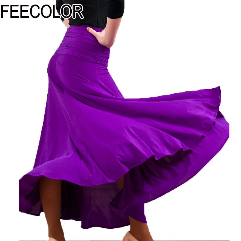 

FEECOLOR Modern Dance costumes flamenco skirts ballroom latin salsa dancing dress skirt dancewear