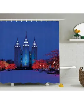 Lifestyle Shower Curtain Aerial City Scenery Print For BathroomWaterproof And washable Fabric With Hooks 
Lifestyle Shower Curtain Aerial City Scenery Print For BathroomWaterproof And washable Fabric With Hooks