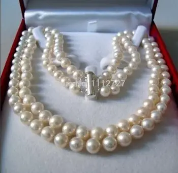 women Fashion Jewelry Charming! 2 Rows 8-9MM white akoya saltwater shell pearl necklace Beads Jewelry Natural Stone 17-18"AAA BV
women Fashion Jewelry Charming! 2 Rows 8-9MM white akoya saltwater shell pearl necklace Beads Jewelry Natural Stone 17-18"AAA BV