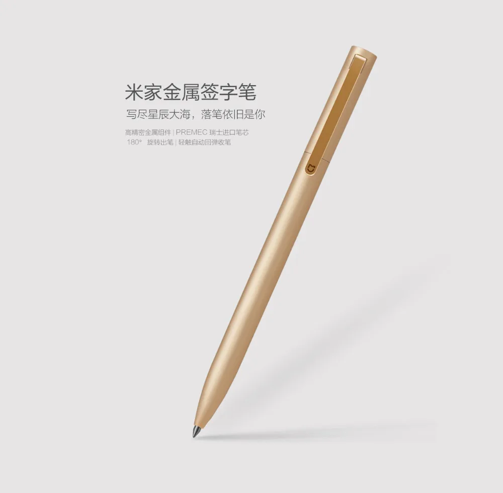 Original Xiaomi Mijia Metal Sign Pens PREMEC Smooth Switzerland Refill 0.5mm Signing Pens Mi Aluminum Alloy Pens
Original Xiaomi Mijia Metal Sign Pens PREMEC Smooth Switzerland Refill 0.5mm Signing Pens Mi Aluminum Alloy Pens