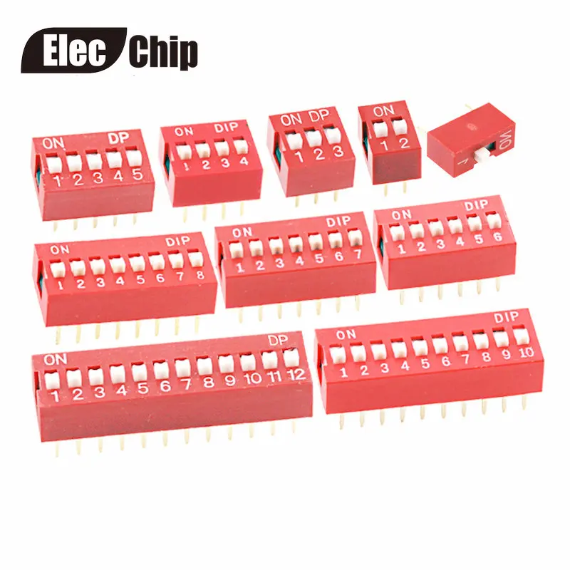 10PCS Red Dial Switch DS-01 DS-02 DS-03 DS-04 DS-05 DS-06 DS-07 DS-08 DS-10 DS-12 Bit 2.54mm Flat Dial Code Dial Switch
10PCS Red Dial Switch DS-01 DS-02 DS-03 DS-04 DS-05 DS-06 DS-07 DS-08 DS-10 DS-12 Bit 2.54mm Flat Dial Code Dial Switch