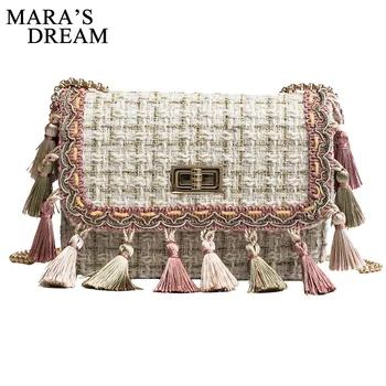Mara's Dream 2018 Shoulder Bag Woman Tassels Colorful Chain Solid Retro Handbag Fashion Wild Mini Messenger Bag bolsas feminina
Mara's Dream 2018 Shoulder Bag Woman Tassels Colorful Chain Solid Retro Handbag Fashion Wild Mini Messenger Bag bolsas feminina