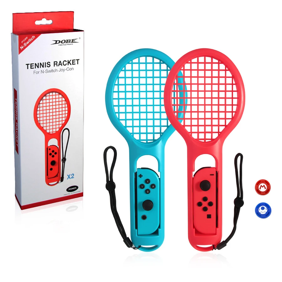 1 Pair ABS Tennis Racket Handle Holder Gamepad for NintendoSwitch Joy-Con Tennis ACES Game Player with 2 Analog Caps
1 Pair ABS Tennis Racket Handle Holder Gamepad for NintendoSwitch Joy-Con Tennis ACES Game Player with 2 Analog Caps