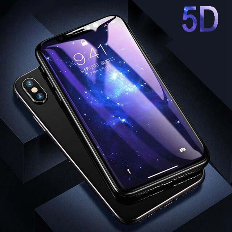 5D стекло для Apple iPhone 7 Plus протектор экрана 3D чехол Защитная пленка на мобильное