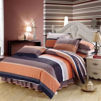 100% Cotton bed skirt duvet cover set 4pcs fashion white black Stripe boys adult bedding set twin full queen king size mattress
100% Cotton bed skirt duvet cover set 4pcs fashion white black Stripe boys adult bedding set twin full queen king size mattress