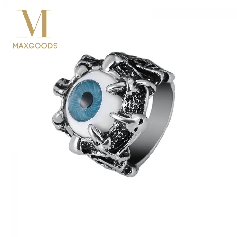 Hot Men's Punk Vintage Dragon Claw Blue Evil Eye Skull Stainless Steel Biker Ring 1 PC
Hot Men's Punk Vintage Dragon Claw Blue Evil Eye Skull Stainless Steel Biker Ring 1 PC