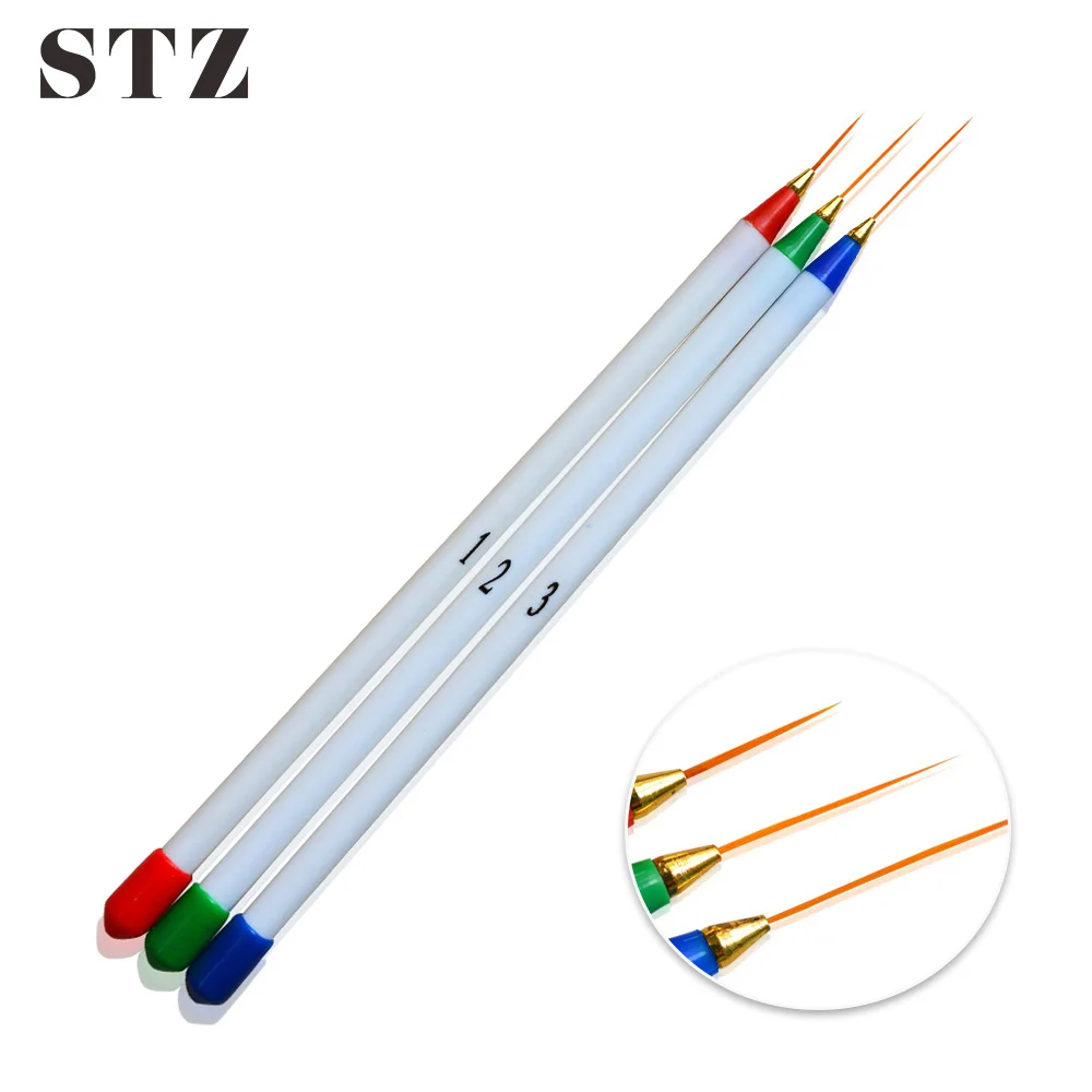 3pcs/set Nail Brushes For Manicure Soft Nylon Hair Liner Painting Pen Drawing Flowers Line Grid DIY Creative Nail Art Tool TR29
3pcs/set Nail Brushes For Manicure Soft Nylon Hair Liner Painting Pen Drawing Flowers Line Grid DIY Creative Nail Art Tool TR29