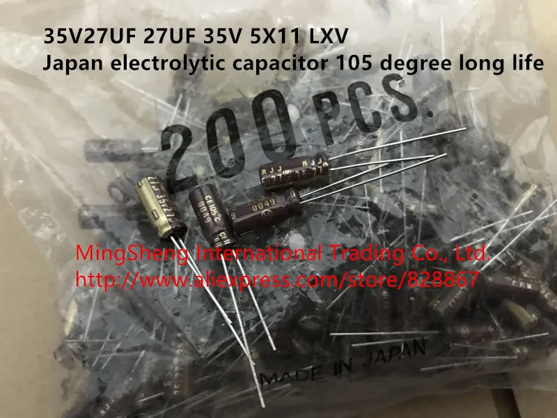 Оригинальный новый 100% 35V27UF 27 мкФ 35V 5X11 электролитический конденсатор 105 градусов