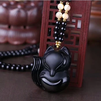 Fashion 100% Genuine Natural Black Obsidian Gemstone Pendant Women Man Fox Shape Crystal Pendant Necklace 45x40x13mm AAAAA
Fashion 100% Genuine Natural Black Obsidian Gemstone Pendant Women Man Fox Shape Crystal Pendant Necklace 45x40x13mm AAAAA