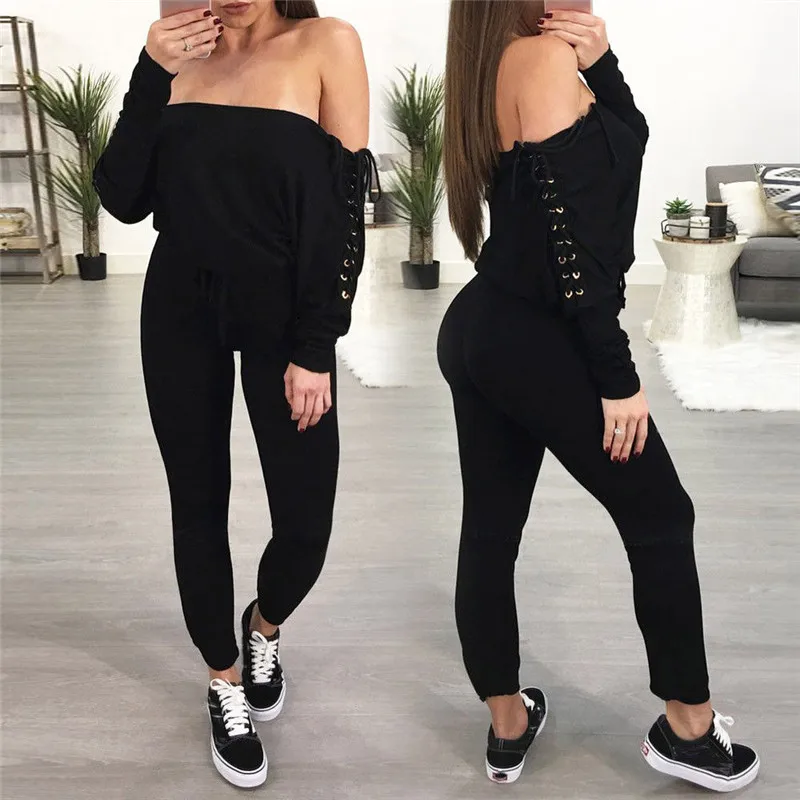 Sexy Women Off Shoulder Bandage Playsuit Jumpsuit Long Sleeve Lace Up Bodycon Fashion Clothes Jumpsuit Trousers
Sexy Women Off Shoulder Bandage Playsuit Jumpsuit Long Sleeve Lace Up Bodycon Fashion Clothes Jumpsuit Trousers