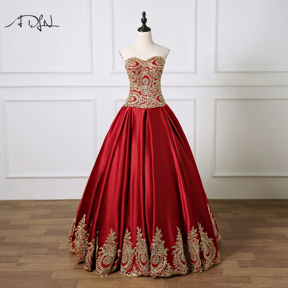 ADLN Charming Ball Gown Quinceanera Dresses with Gold Appliques Elegant vestidos de 15 anos robe de bal Masquerade Gown
ADLN Charming Ball Gown Quinceanera Dresses with Gold Appliques Elegant vestidos de 15 anos robe de bal Masquerade Gown