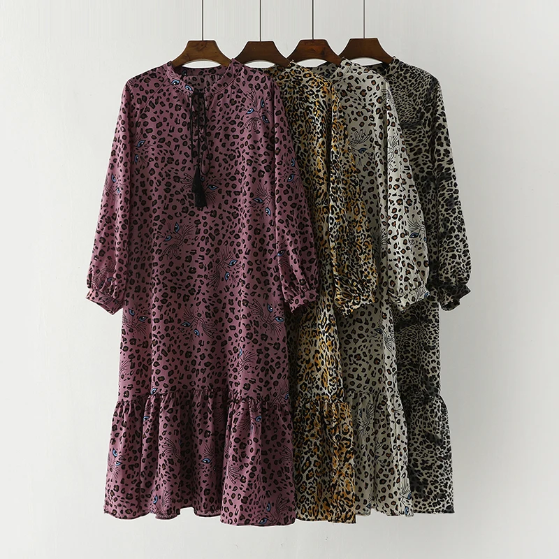 robe femme spring fall fashion designer moda feminina brand loose leopard dress women tassel vestidos de fiesta ladies dresses
robe femme spring fall fashion designer moda feminina brand loose leopard dress women tassel vestidos de fiesta ladies dresses