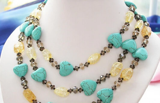 Hot sell Noble- hot sell new - HOT2878 52" 17mm nature heart turquoise citrine faceted necklace
Hot sell Noble- hot sell new - HOT2878 52" 17mm nature heart turquoise citrine faceted necklace