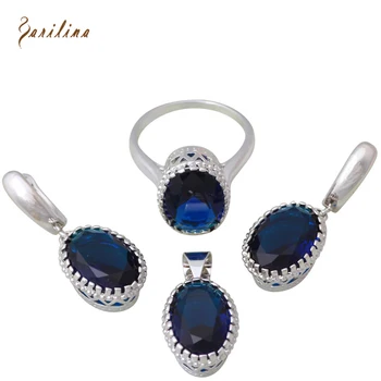 Blue Cubic Zirconia Silver Color Pendants/Ring/Earrings Womens Jewelry Set Size 6 7 8 9 S269
Blue Cubic Zirconia Silver Color Pendants/Ring/Earrings Womens Jewelry Set Size 6 7 8 9 S269
