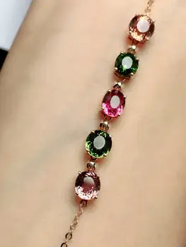 Fine Jewelry Real 18K Gold AU750 G18K 100% Natural Brazil Tourmaline Gemstones 5.5ct Jewellery Bracelets for women Fine Bracelet
Fine Jewelry Real 18K Gold AU750 G18K 100% Natural Brazil Tourmaline Gemstones 5.5ct Jewellery Bracelets for women Fine Bracelet