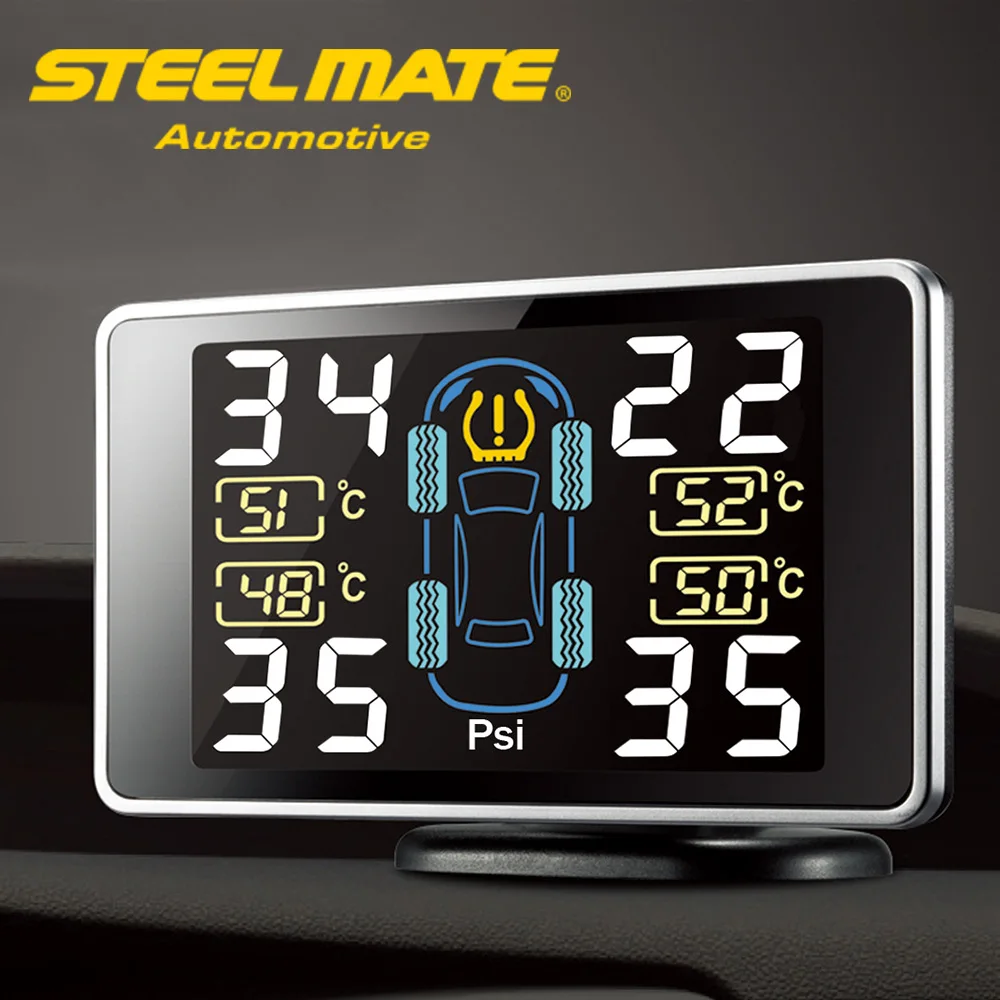 Steelmate TP-11 TPMS Tire Pressure Monitoring System LCD 4 Valve-cap External Sensor Bar PSI Pressure Unit Wireless Transmission
Steelmate TP-11 TPMS Tire Pressure Monitoring System LCD 4 Valve-cap External Sensor Bar PSI Pressure Unit Wireless Transmission