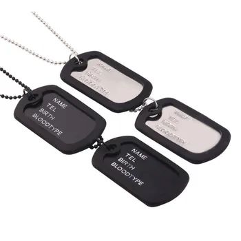 Fashion Military Army Style Black Four-Row Letter Double-Row Dog Tags Chain Mens Pendant Necklace Men Link Chain 368884
Fashion Military Army Style Black Four-Row Letter Double-Row Dog Tags Chain Mens Pendant Necklace Men Link Chain 368884