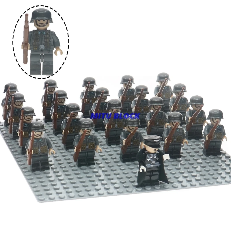 21pcs/set Legoelys WW2 Officer Army Soldier Military Building Blocks With Weapons Guns Bricks Toys
21pcs/set Legoelys WW2 Officer Army Soldier Military Building Blocks With Weapons Guns Bricks Toys